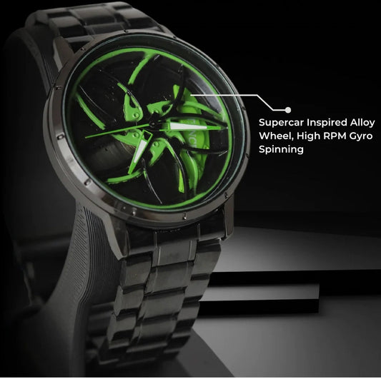 Gyro Spinning Watch At Low Price (Green)