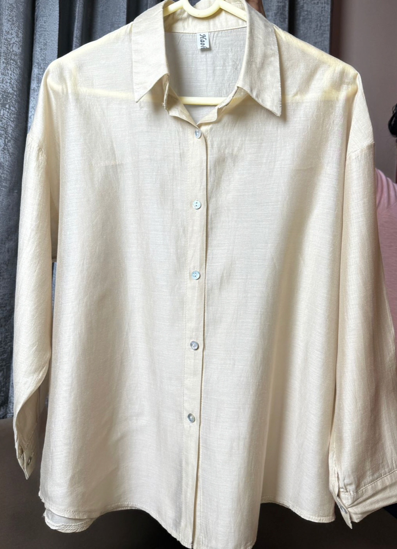 Full Sleeves Shirt for Men (Beige, Free Size) (Test SKU)