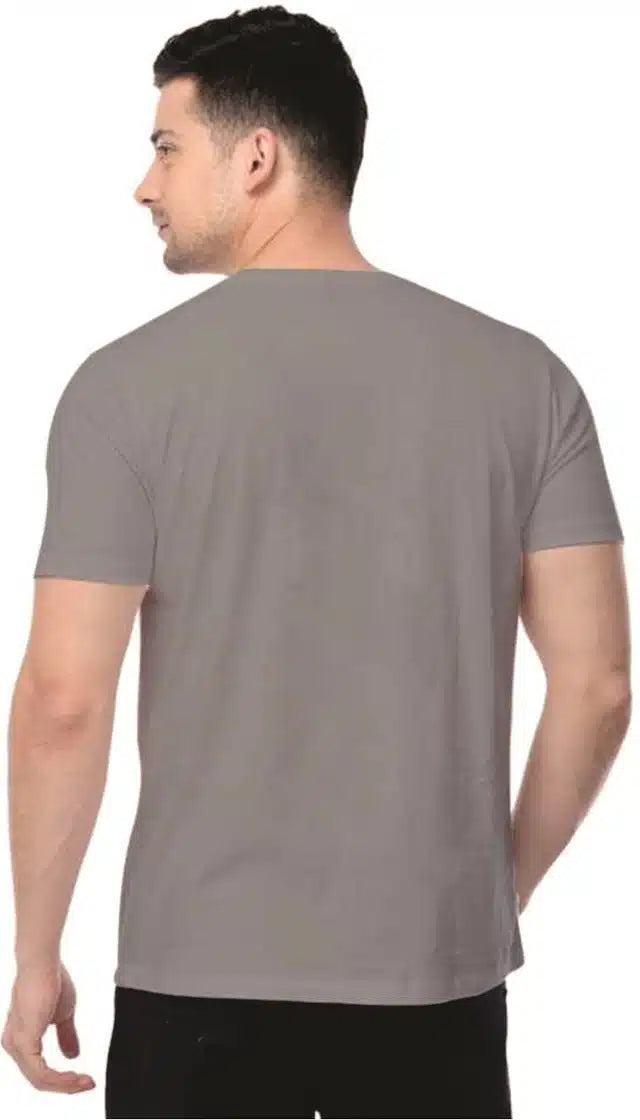 Half Sleeves Printed T-Shirt for Men (Grey)