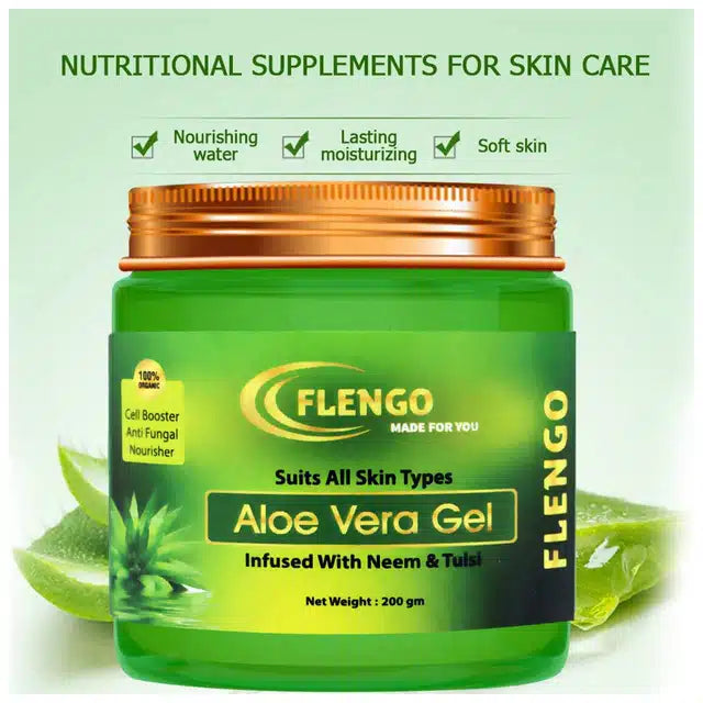 Flengo Aloe Vera with Neem Face Gel (200 g)