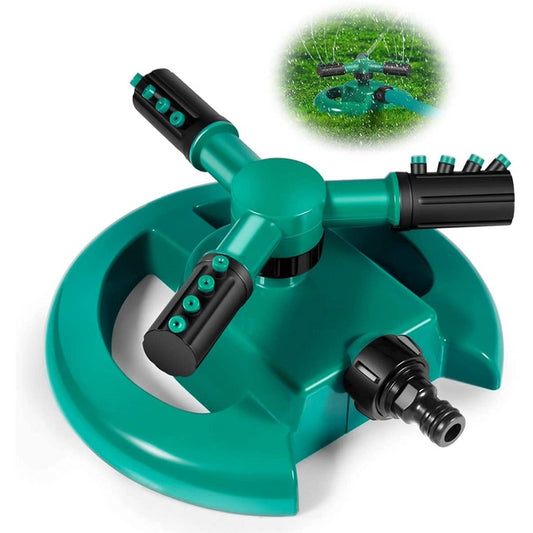 Automatic 360Â° Rotating Adjustable Garden Sprinkler (Green)